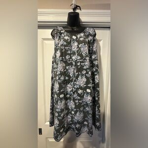 Baby Be Mine Floral Maxi Skirt in Gray and White